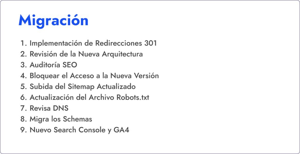 aspectos migracion seo