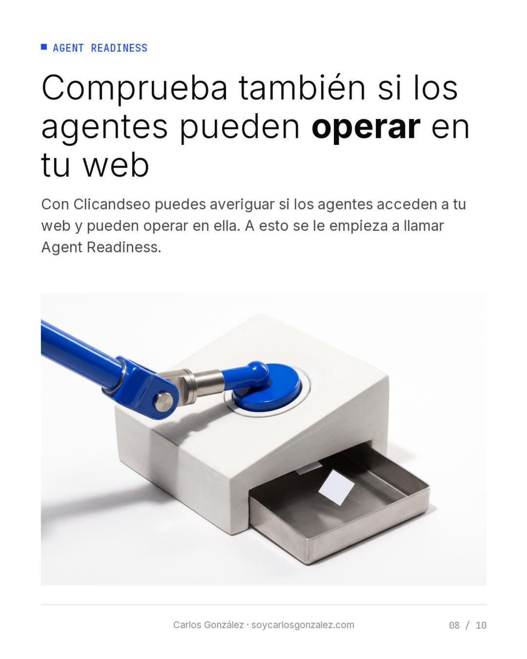 Agent readiness: comprueba también si los agentes pueden operar en tu web
