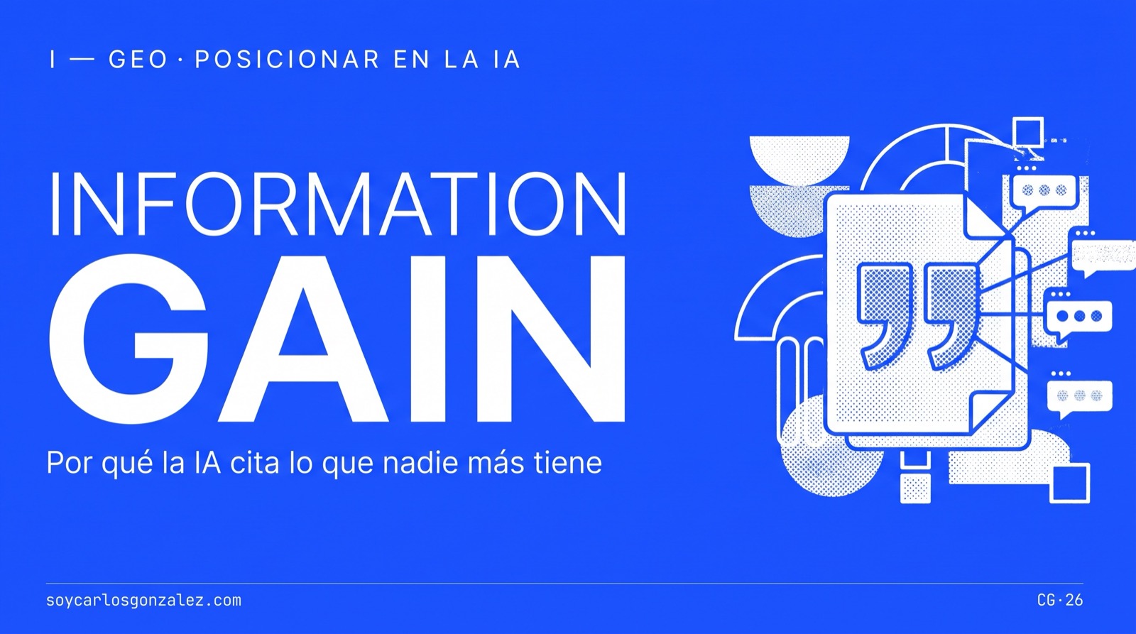 Information gain: qué es y por qué decide a quién cita la IA