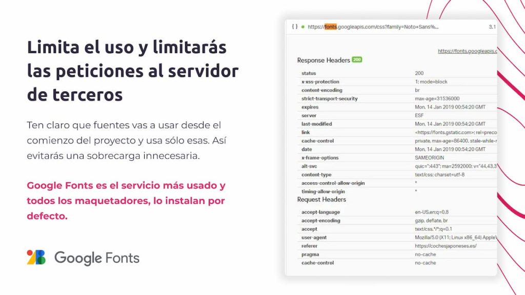 optimizar fuentes para mejorar velocidad de carga web