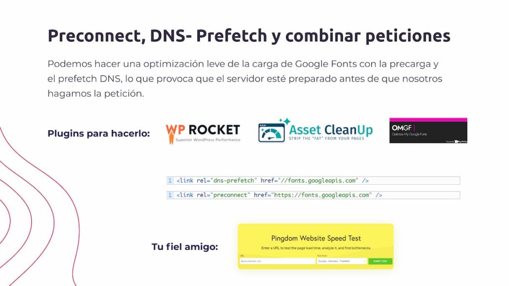usar preconnect para optimizar fuentes