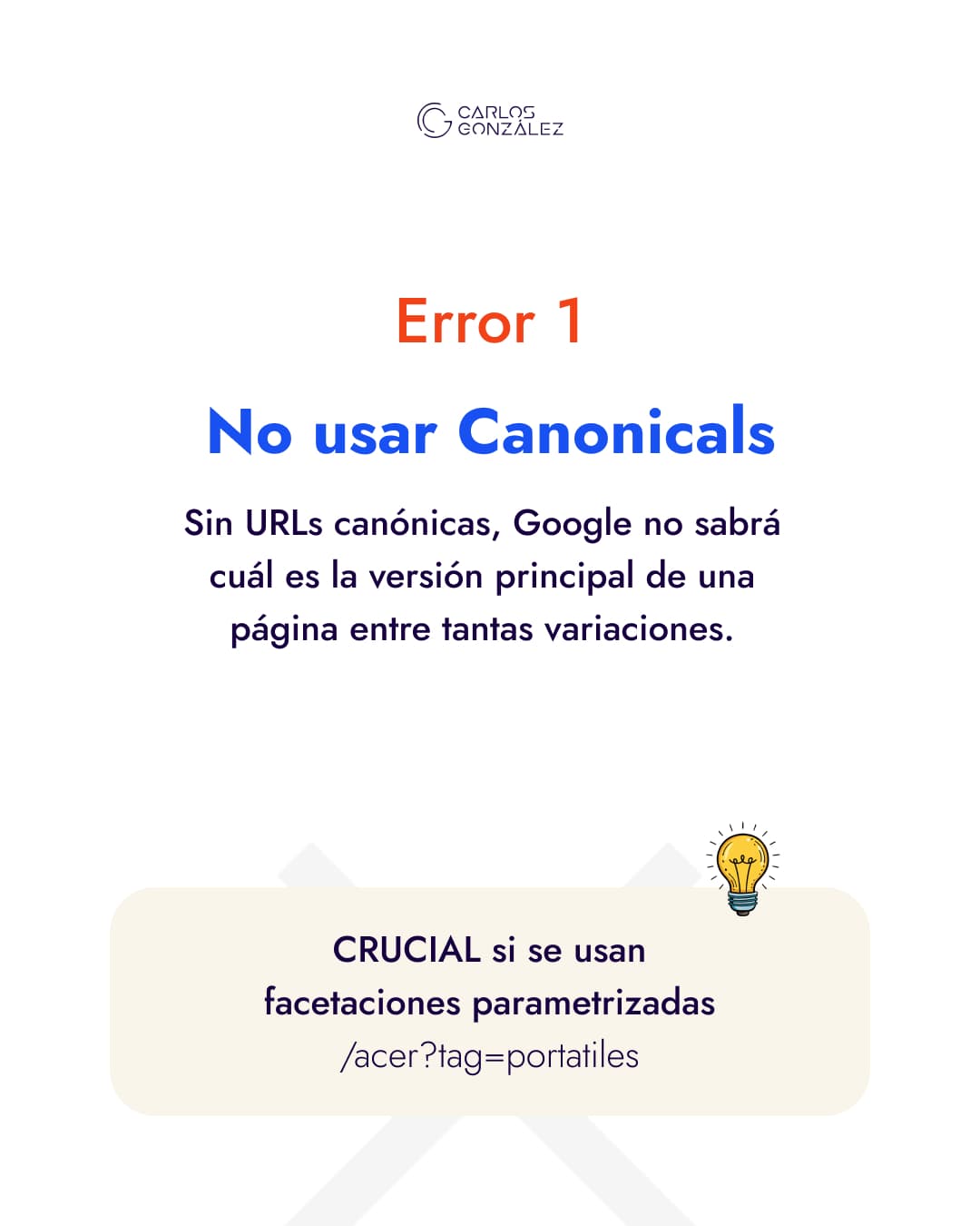 error 1 facetaciones seo