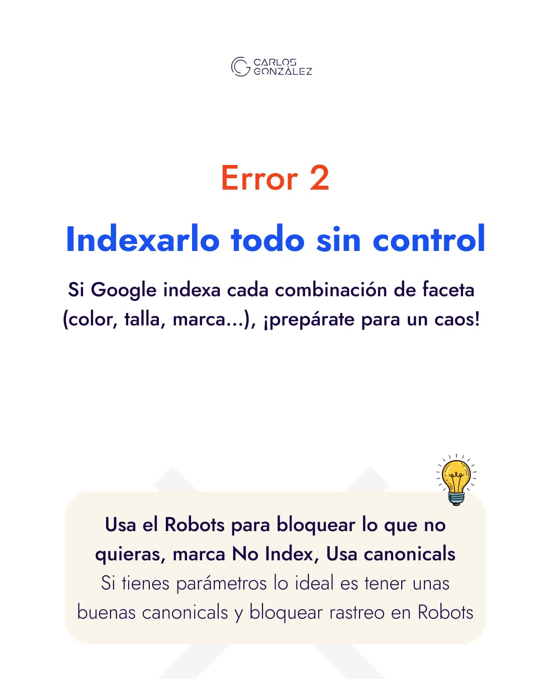 error 2 facetaciones seo