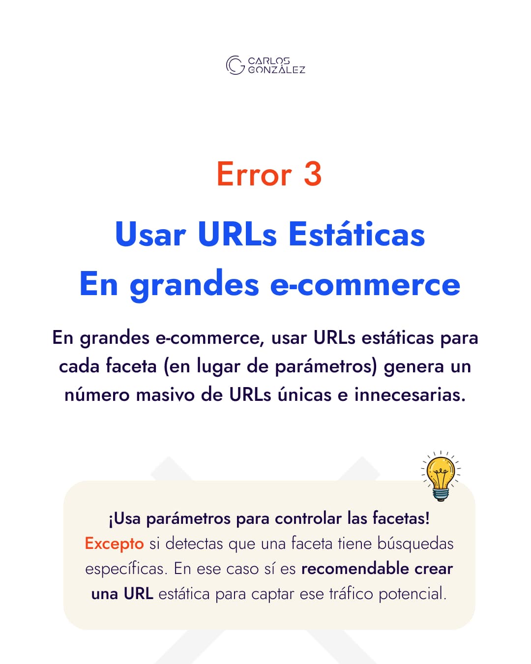error 3 facetaciones seo