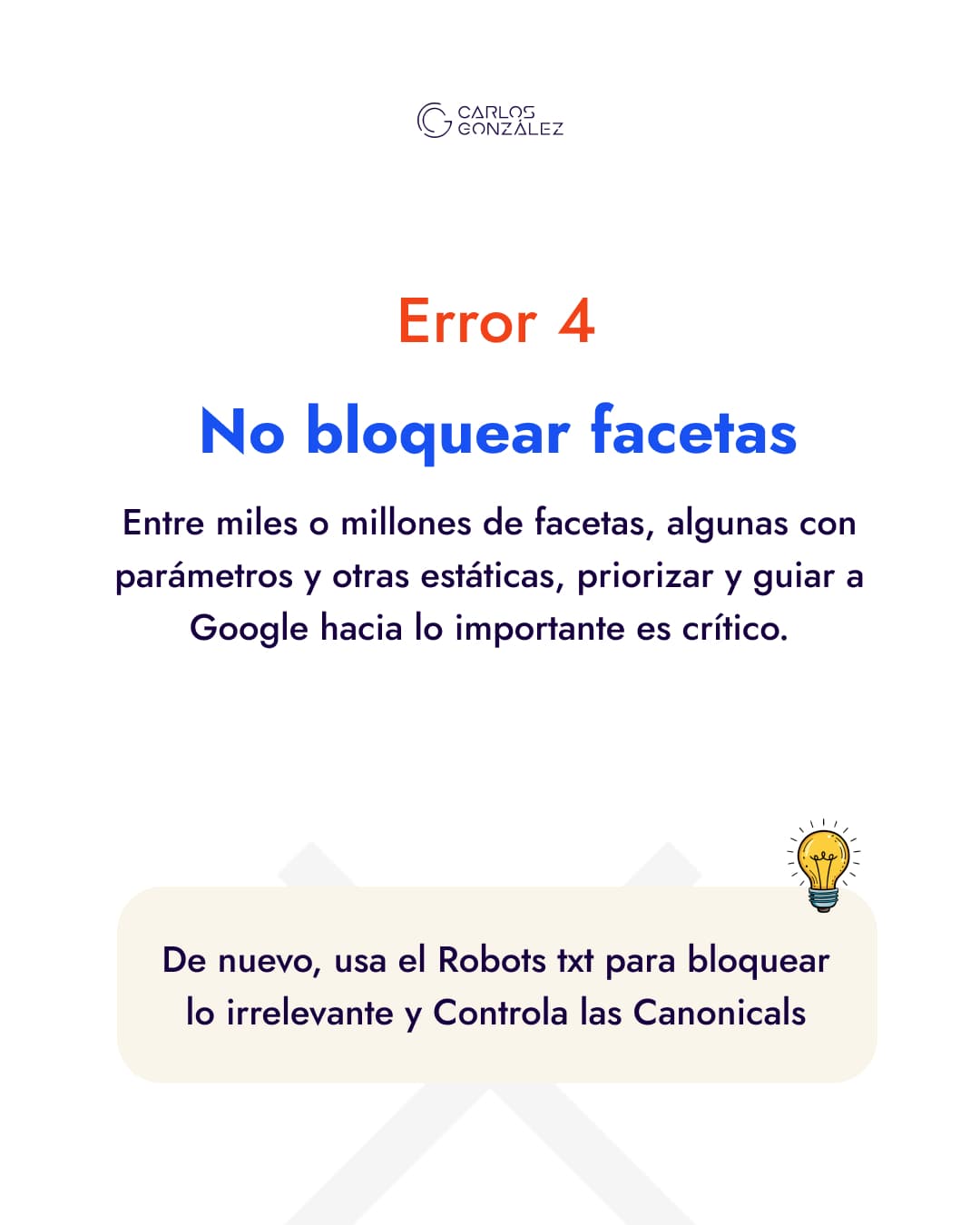 error 4 facetaciones seo